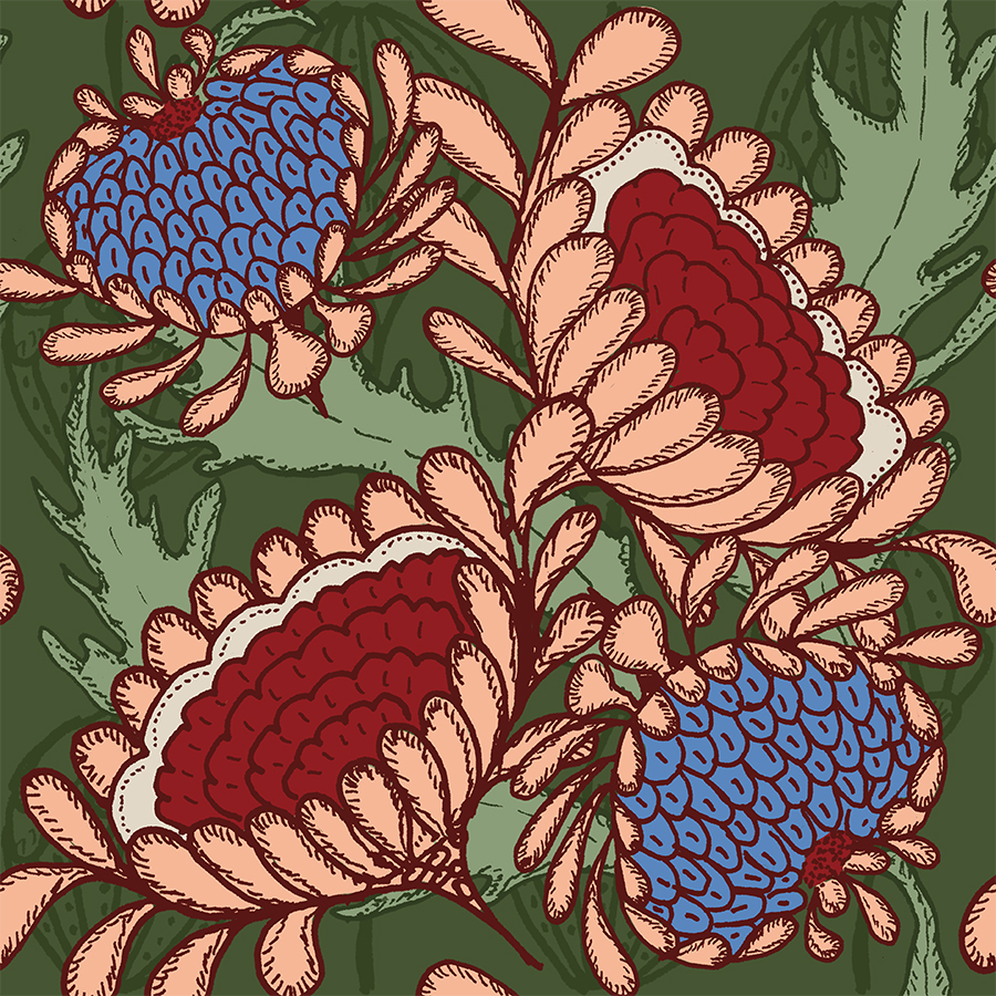 Chintz-Style-Crysanthemums